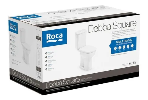 Kit Bacia Caixa Acoplada3/6lt e Assento San Debba Square versao 2
